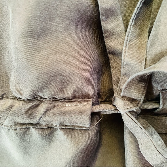 Madewell Drawstring Racerback 100% Silk Daybreak Dress in Black | Size 10 - Picture 4 of 8